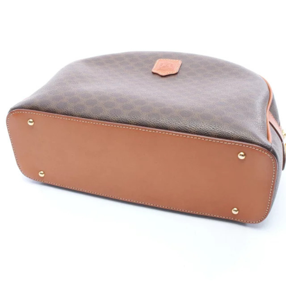Celine Macadam Handbag Canvas Leather Brown - Picture 5 of 7